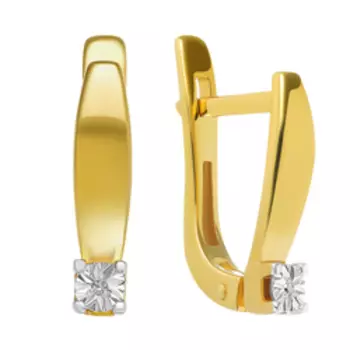 Серебряные серьги с бриллиантами