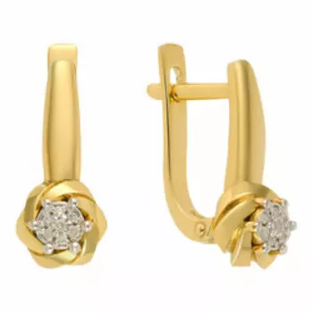 Серебряные серьги с бриллиантами