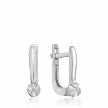 Серебряные серьги с бриллиантами