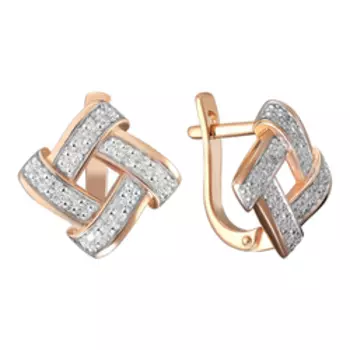 Серебряные серьги с бриллиантами