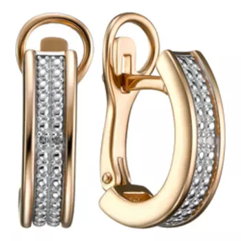 Серебряные серьги с бриллиантами