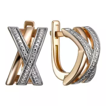 Серебряные серьги с бриллиантами