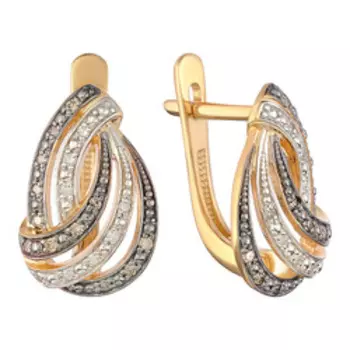 Серебряные серьги с бриллиантами