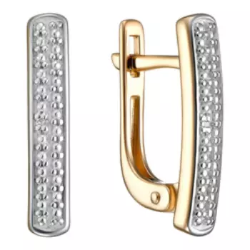 Серебряные серьги с бриллиантами