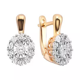 Серебряные серьги с бриллиантами