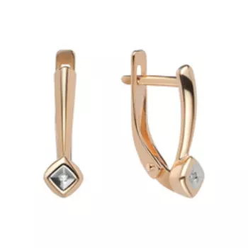 Серебряные серьги с бриллиантами