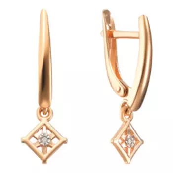 Серебряные серьги с бриллиантами