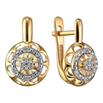 Серебряные серьги с бриллиантами