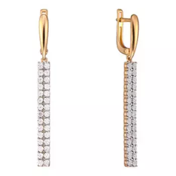 Серебряные серьги с бриллиантами