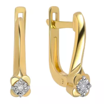 Серебряные серьги с бриллиантами