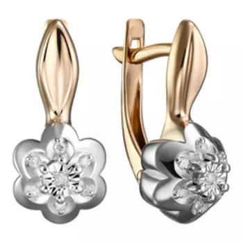 Серебряные серьги с бриллиантами