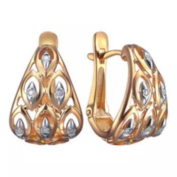 Серебряные серьги с бриллиантами