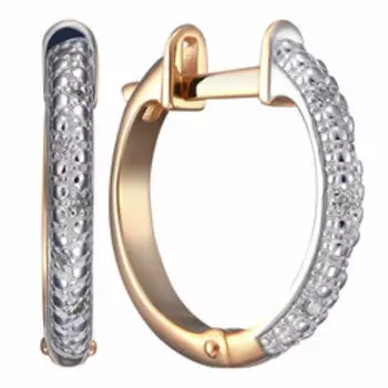 Серебряные серьги-конго с бриллиантами