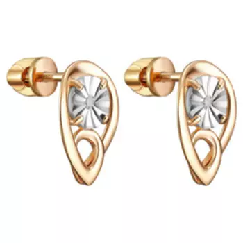 Серебряные серьги с бриллиантами