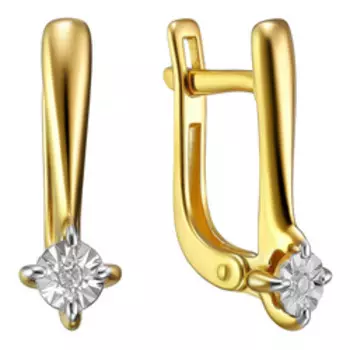 Серебряные серьги с бриллиантами