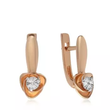 Серебряные серьги с бриллиантами