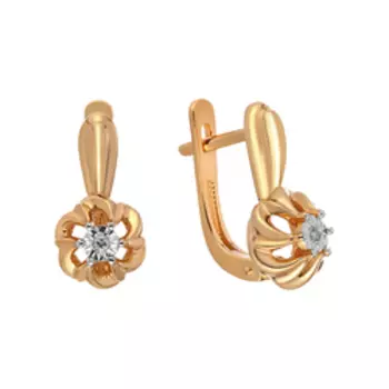 Серебряные серьги с бриллиантами