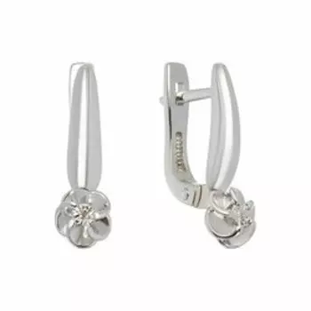 Серебряные серьги с бриллиантами