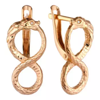 Серебряные серьги с бриллиантами "Драконы"