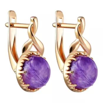 Серебряные серьги с чароитами