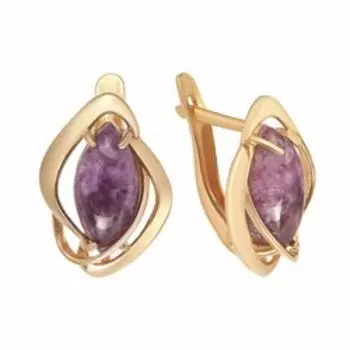 Серебряные серьги с чароитами