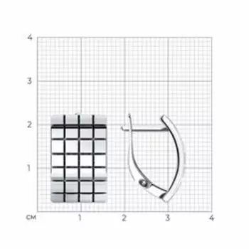 Серебряные серьги с чернением