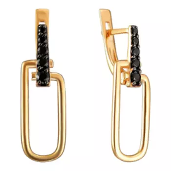 Серебряные серьги с черной шпинелью