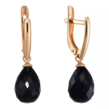 Серебряные серьги с черными агатами