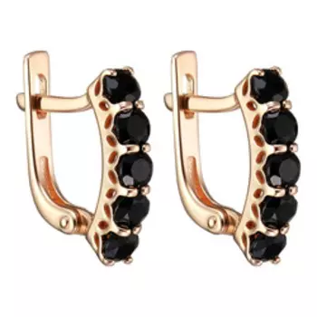 Серебряные серьги с черными турмалинами