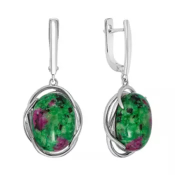 Серебряные серьги с циозитами