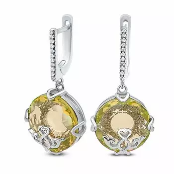 Серебряные серьги с цирконами