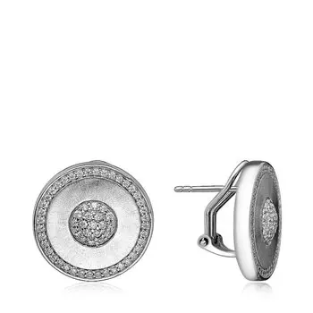 Серебряные серьги с цирконием