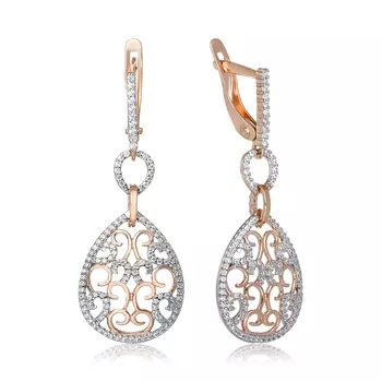 Серебряные серьги с цирконием