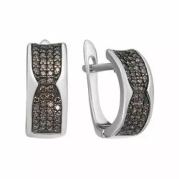 Серебряные серьги с цирконием