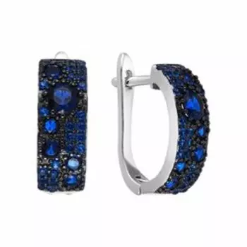 Серебряные серьги с цирконием