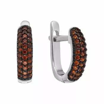 Серебряные серьги с цирконием