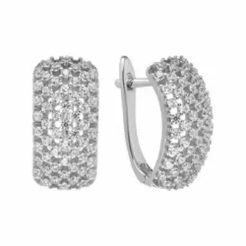 Серебряные серьги с цирконием