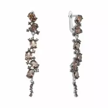 Серебряные серьги с цирконием