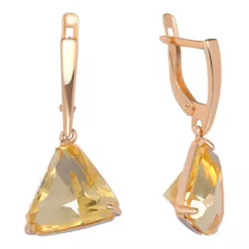 Серебряные серьги с цитринами