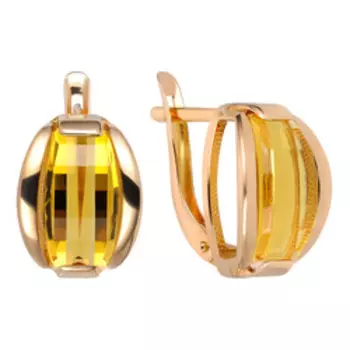 Серебряные серьги с цитринами