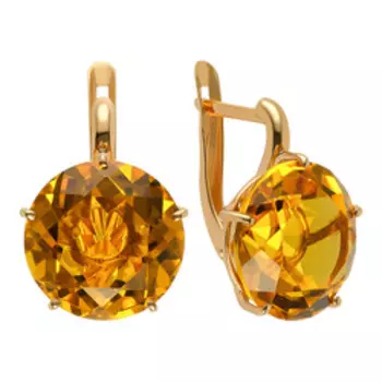 Серебряные серьги с цитринами