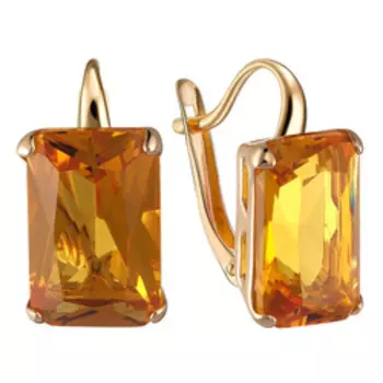 Серебряные серьги с цитринами