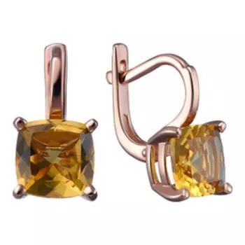 Серебряные серьги с цитринами