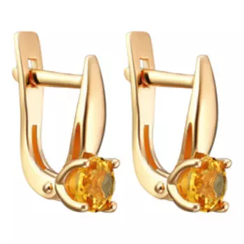 Серебряные серьги с цитринами