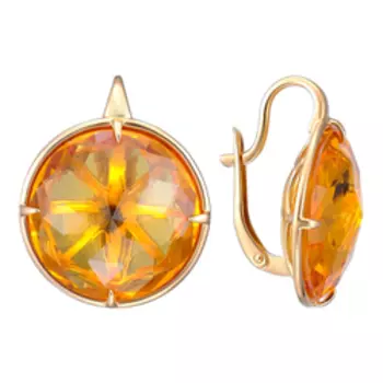 Серебряные серьги с цитринами