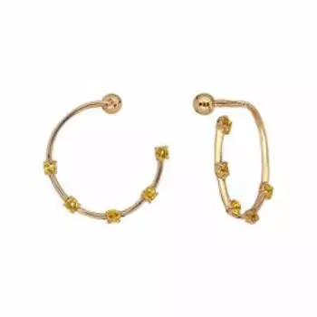 Серебряные серьги с цитринами