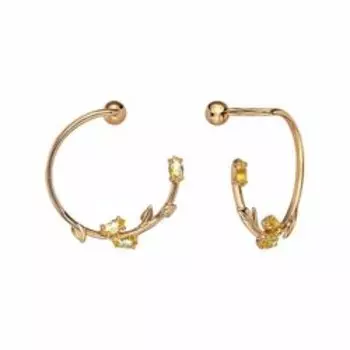 Серебряные серьги с цитринами