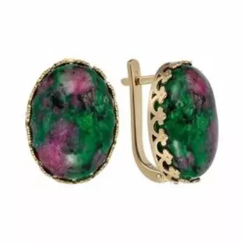 Серебряные серьги с цоизитом