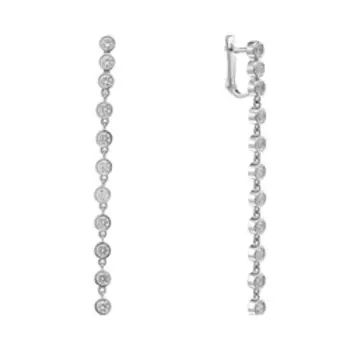 Серебряные серьги с фианитами