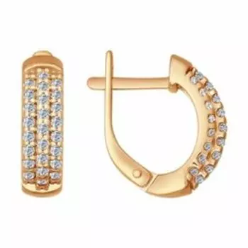 Серебряные серьги с фианитами